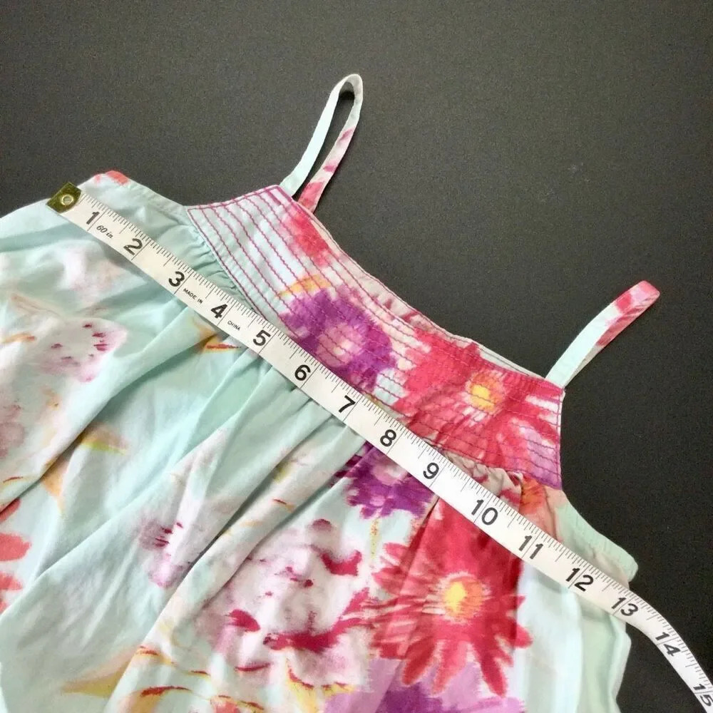 Gap Kids Girls Outlet Baby Blue Pink Purple Floral Sleeveless Sundress Small 6-7 - Picture 6 of 8